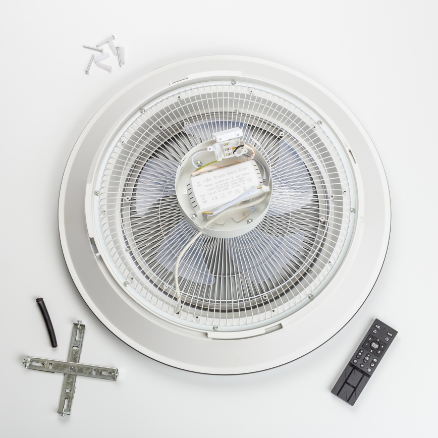 Brilagi - LED Prigušiva svjetiljka s ventilatorom AURA LED/38W/230V 3000-6000K srebrna + daljinski upravljač