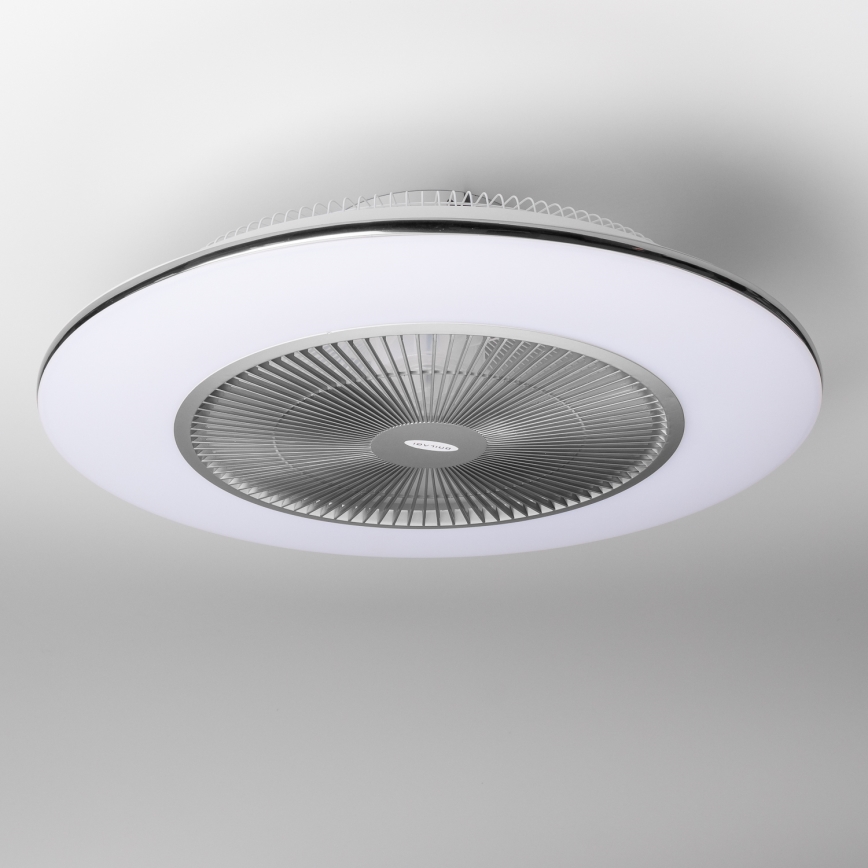 Brilagi - LED Prigušiva svjetiljka s ventilatorom AURA LED/38W/230V 3000-6000K srebrna + daljinski upravljač