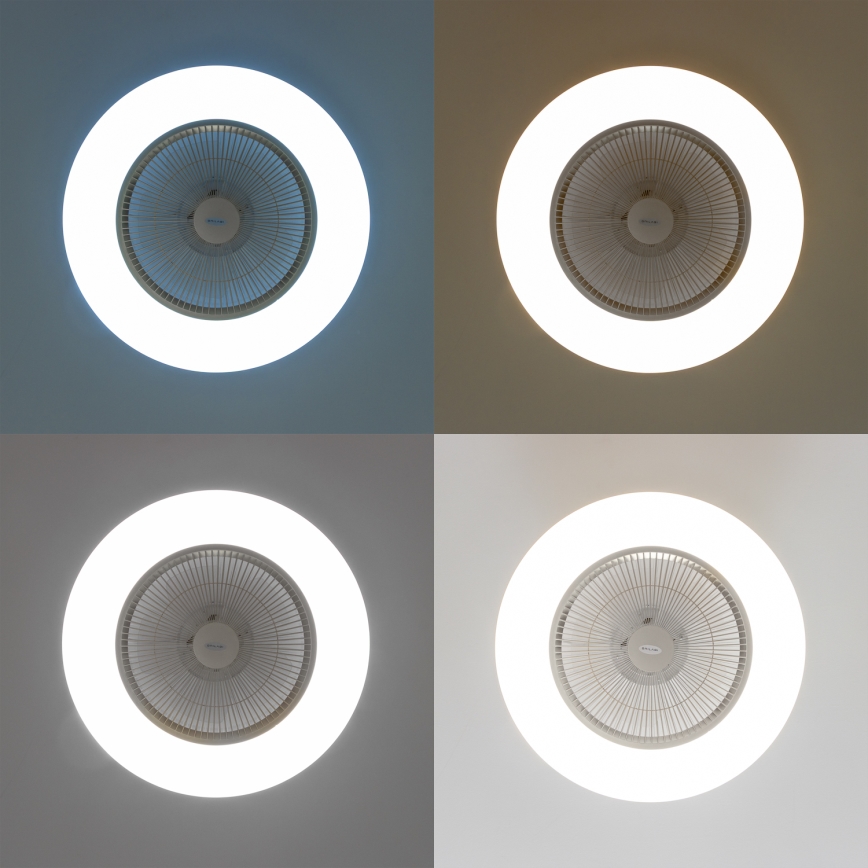 Brilagi - LED Prigušiva svjetiljka s ventilatorom AURA LED/38W/230V 3000-6000K srebrna + daljinski upravljač