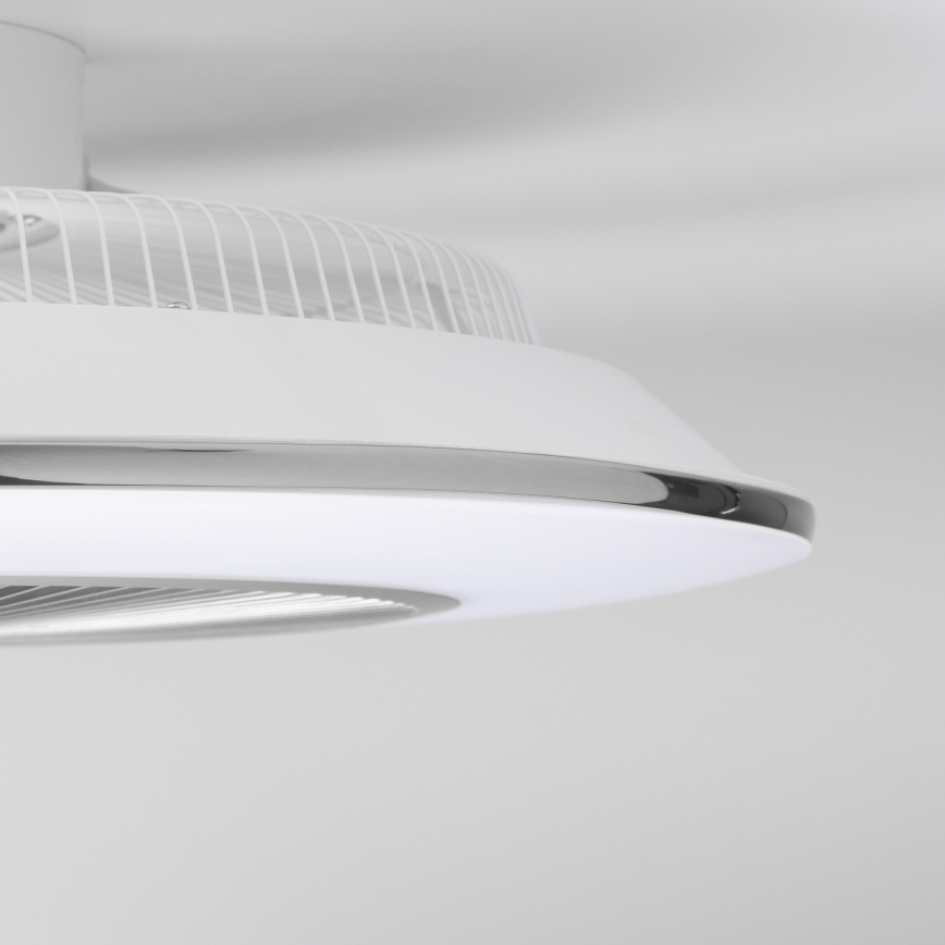 Brilagi - LED Prigušiva svjetiljka s ventilatorom AURA LED/38W/230V 3000-6000K srebrna + daljinski upravljač