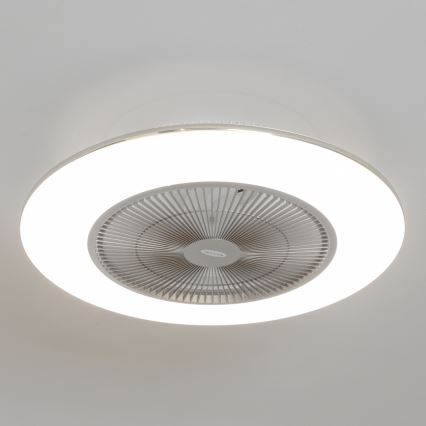 Brilagi - LED Prigušiva svjetiljka s ventilatorom AURA LED/38W/230V 3000-6000K srebrna + daljinski upravljač