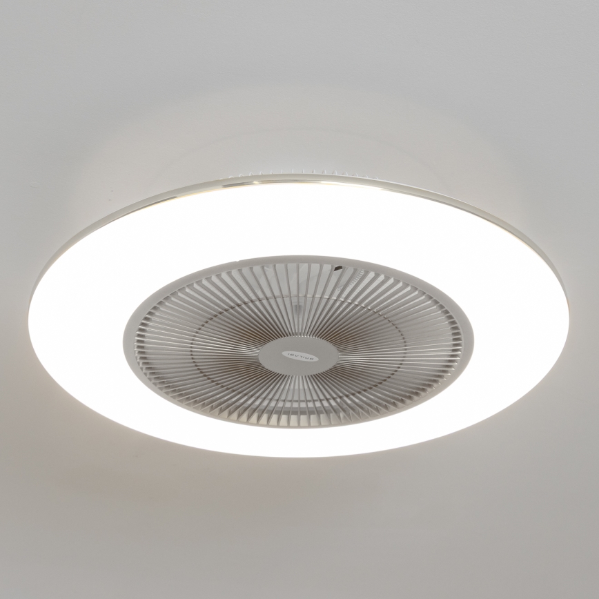 Brilagi - LED Prigušiva svjetiljka s ventilatorom AURA LED/38W/230V 3000-6000K srebrna + daljinski upravljač