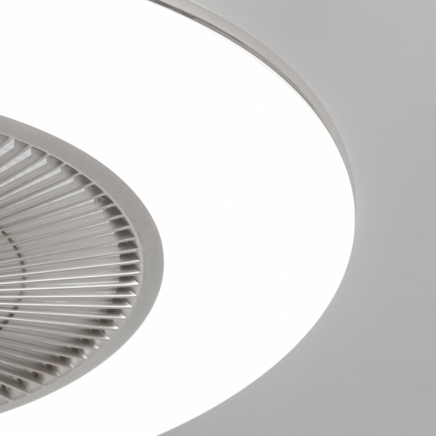 Brilagi - LED Prigušiva svjetiljka s ventilatorom AURA LED/38W/230V 3000-6000K srebrna + daljinski upravljač