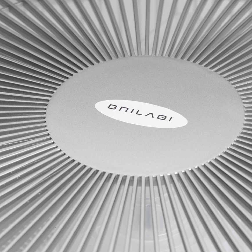 Brilagi - LED Prigušiva svjetiljka s ventilatorom AURA LED/38W/230V 3000-6000K srebrna + daljinski upravljač