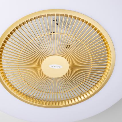 Brilagi - LED Prigušiva svjetiljka s ventilatorom AURA LED/38W/230V 3000-6000K zlatna + daljinski upravljač