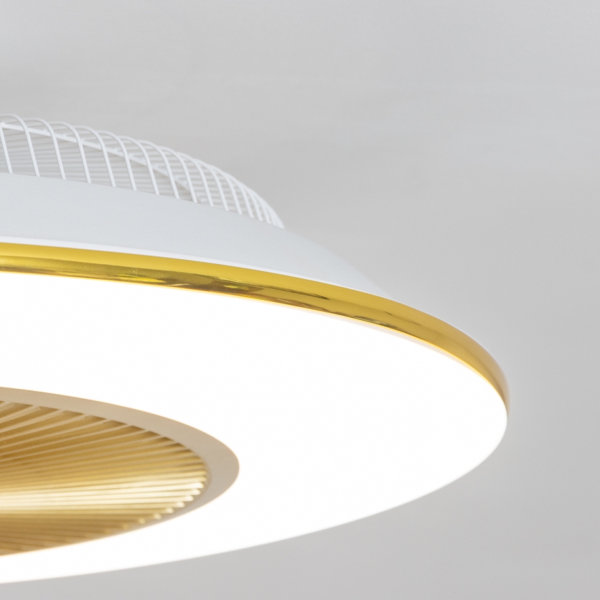 Brilagi - LED Prigušiva svjetiljka s ventilatorom AURA LED/38W/230V 3000-6000K zlatna + daljinski upravljač