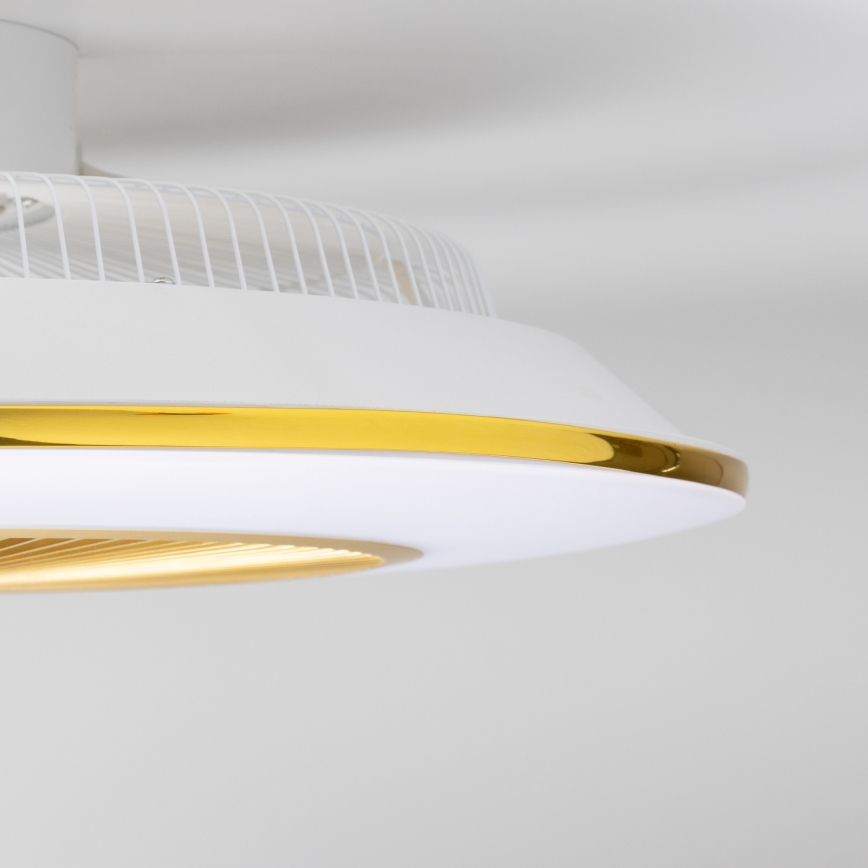 Brilagi - LED Prigušiva svjetiljka s ventilatorom AURA LED/38W/230V 3000-6000K zlatna + daljinski upravljač