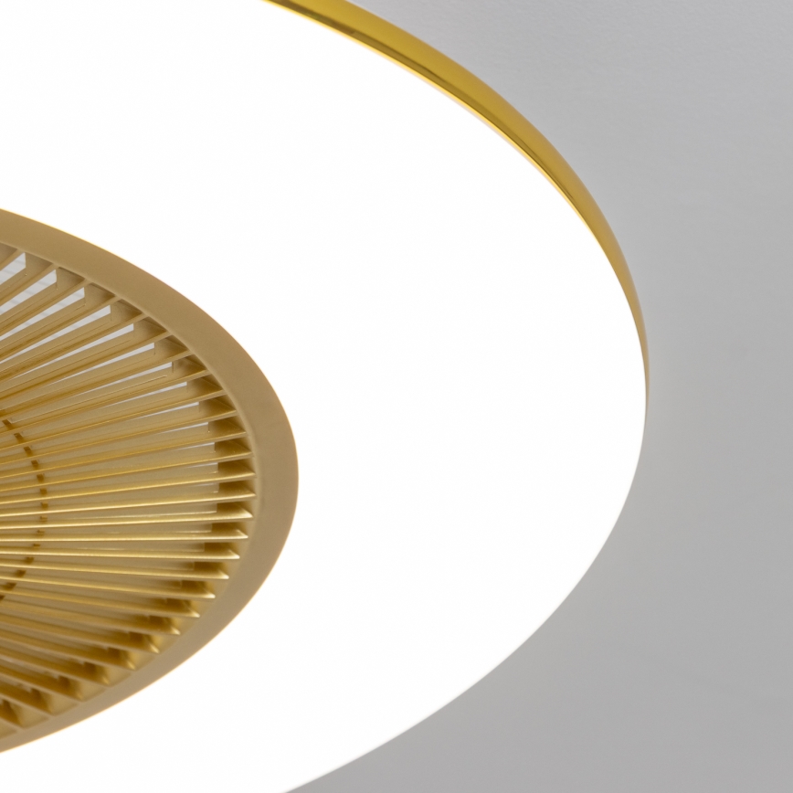 Brilagi - LED Prigušiva svjetiljka s ventilatorom AURA LED/38W/230V 3000-6000K zlatna + daljinski upravljač