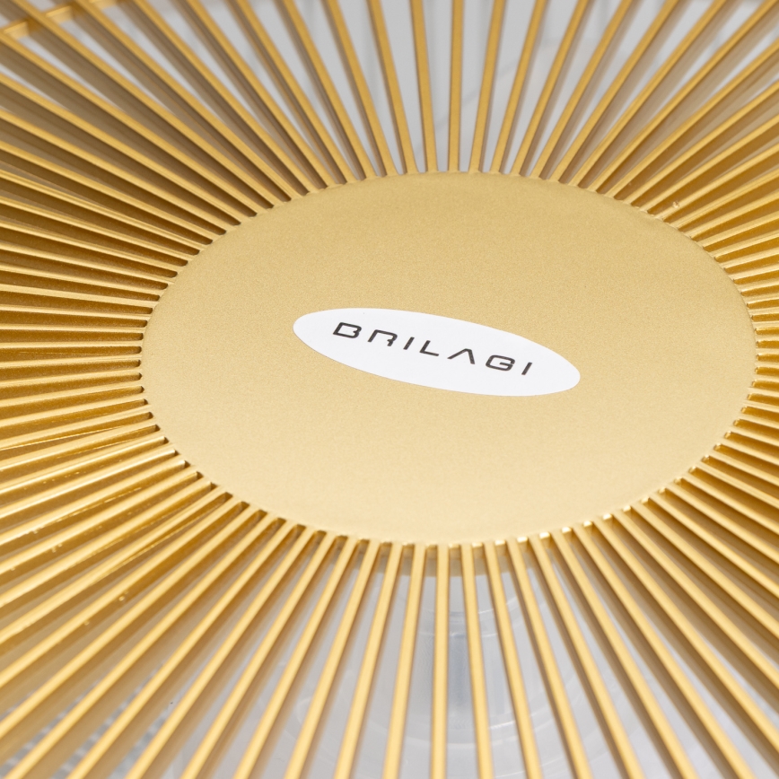 Brilagi - LED Prigušiva svjetiljka s ventilatorom AURA LED/38W/230V 3000-6000K zlatna + daljinski upravljač