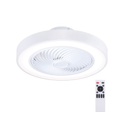 Brilagi - Prigušivo LED stropno svjetlo s ventilatorom LED/30W/230V 3000-6500K pr. 50 cm bijela + daljinsko upravljanje