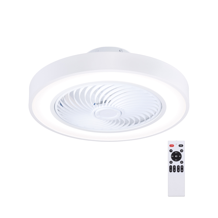 Brilagi - Prigušivo LED stropno svjetlo s ventilatorom LED/30W/230V 3000-6500K pr. 50 cm bijela + daljinsko upravljanje