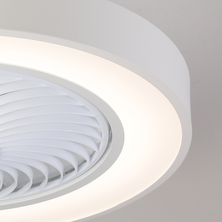 Brilagi - Prigušivo LED stropno svjetlo s ventilatorom LED/30W/230V 3000-6500K pr. 50 cm bijela + daljinsko upravljanje