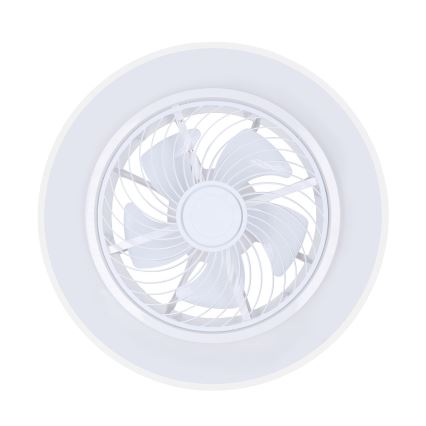 Brilagi - Prigušivo LED stropno svjetlo s ventilatorom LED/30W/230V 3000-6500K pr. 50 cm bijela + daljinsko upravljanje