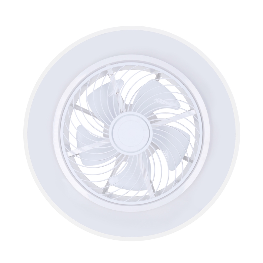 Brilagi - Prigušivo LED stropno svjetlo s ventilatorom LED/30W/230V 3000-6500K pr. 50 cm bijela + daljinsko upravljanje