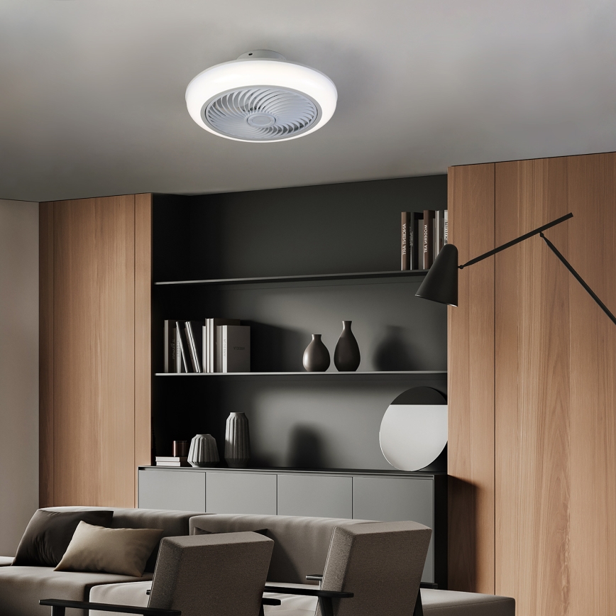 Brilagi - LED Prigušiva stropna svjetiljka s ventilatorom LED/30W/230V 3000-6500K bijela + daljinski upravljač