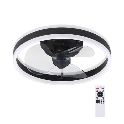 Brilagi - LED Prigušiva stropna svjetiljka s ventilatorom LED/30W/230V 3000-6500K crna + daljinski upravljač