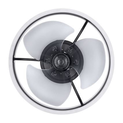 Brilagi - LED Prigušiva stropna svjetiljka s ventilatorom LED/30W/230V 3000-6500K crna + daljinski upravljač