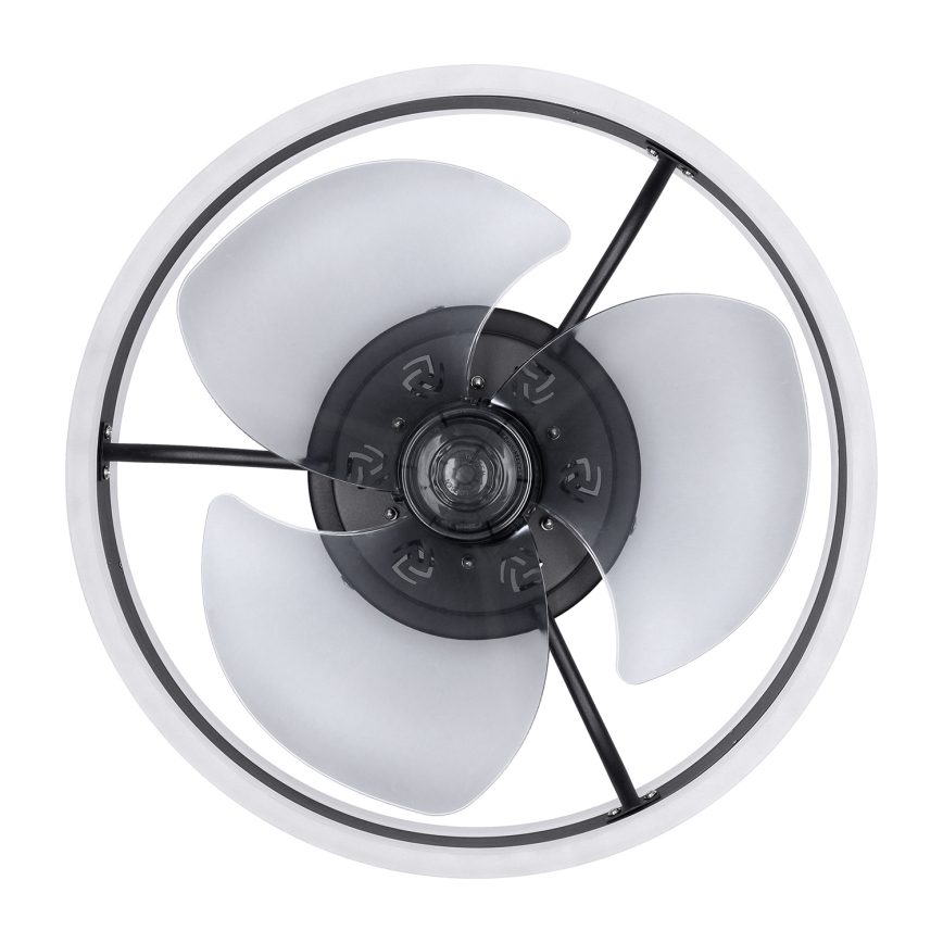 Brilagi - LED Prigušiva stropna svjetiljka s ventilatorom LED/30W/230V 3000-6500K crna + daljinski upravljač