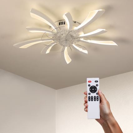 Brilagi - LED Prigušiva stropna svjetiljka s ventilatorom LED/50W/230V 3000-6500K bijela + daljinski upravljač