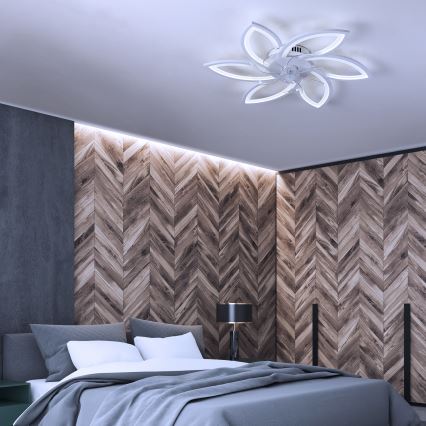 Brilagi - LED Prigušiva stropna svjetiljka s ventilatorom LED/50W/230V 3000-6500K bijela + daljinski upravljač