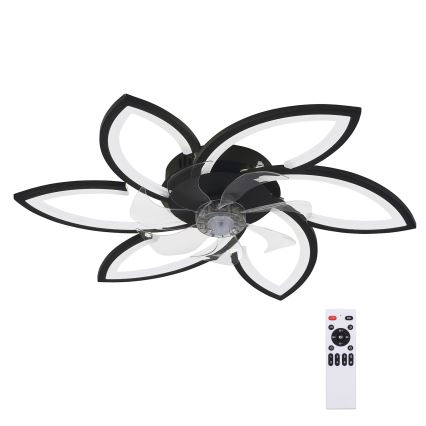 Brilagi - LED Prigušiva stropna svjetiljka s ventilatorom LED/50W/230V 3000-6500K crna + daljinski upravljač
