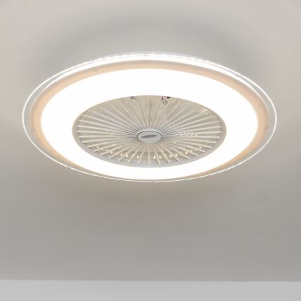 Brilagi - LED Prigušiva svjetiljka s ventilatorom RONDA LED/48W/230V 3000-6000K bijela + daljinski upravljač