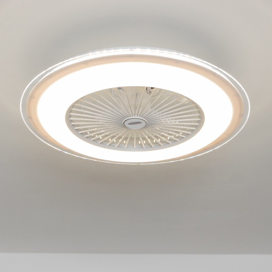 Brilagi - LED Prigušiva svjetiljka s ventilatorom RONDA LED/48W/230V 3000-6000K bijela + daljinski upravljač