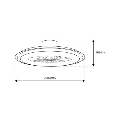 Brilagi - LED Prigušiva svjetiljka s ventilatorom RONDA LED/48W/230V 3000-6000K bijela + daljinski upravljač