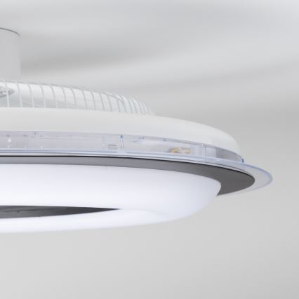 Brilagi - LED Prigušiva svjetiljka s ventilatorom RONDA LED/48W/230V 3000-6000K crna + daljinski upravljač