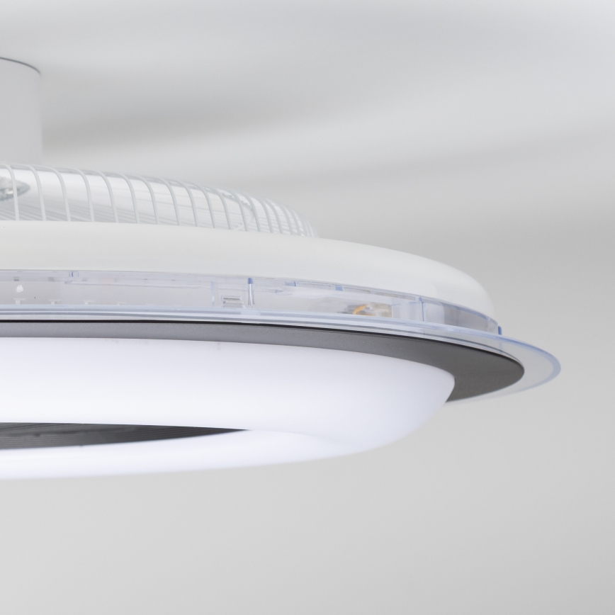 Brilagi - LED Prigušiva svjetiljka s ventilatorom RONDA LED/48W/230V 3000-6000K crna + daljinski upravljač