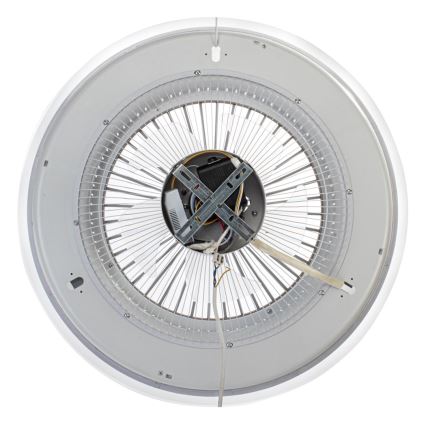 Brilagi - LED Prigušiva svjetiljka s ventilatorom RONDA LED/48W/230V 3000-6000K crna + daljinski upravljač