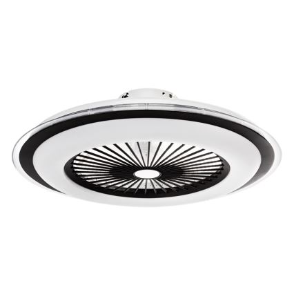 Brilagi - LED Prigušiva svjetiljka s ventilatorom RONDA LED/48W/230V 3000-6000K crna + daljinski upravljač