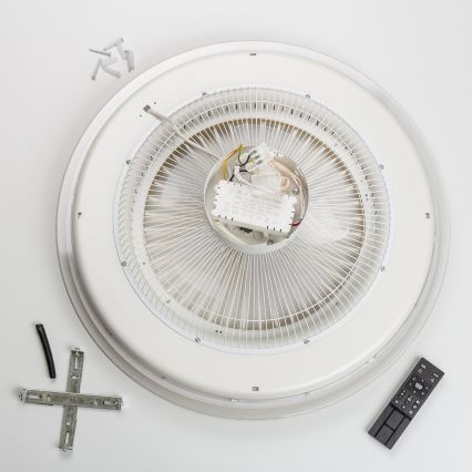 Brilagi - LED Prigušiva svjetiljka s ventilatorom RONDA LED/48W/230V 3000-6000K srebrna + daljinski upravljač
