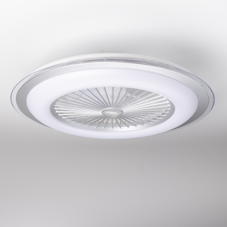 Brilagi - LED Prigušiva svjetiljka s ventilatorom RONDA LED/48W/230V 3000-6000K srebrna + daljinski upravljač