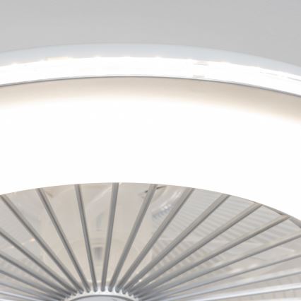 Brilagi - LED Prigušiva svjetiljka s ventilatorom RONDA LED/48W/230V 3000-6000K srebrna + daljinski upravljač