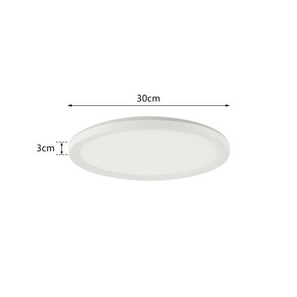 Brilagi - LED Prigušiva svjetiljka sa senzorom za pokret i dan/noć ULTRA SLIM LED/18W/230V pr. 30 cm + daljinski upravljač
