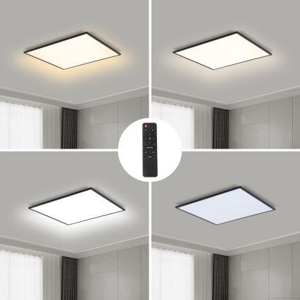 Brilagi - LED Prigušiva stropna svjetiljka SLIMFRAME LED/36W/230V 45x45 cm 3000-6000K crna + daljinski upravljač