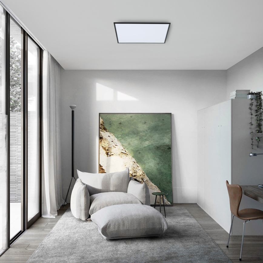 Brilagi - LED prigušivo stropno svjetlo SLIMFRAME LED/58W/230V 60x60 cm 3000-6000K crna + daljinsko upravljanje
