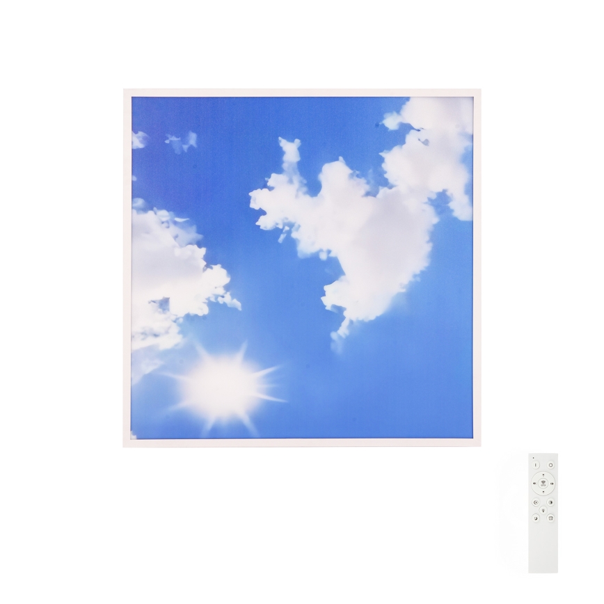 Brilagi - LED stropna svjetiljka s mogućnošću prigušivanja SLIMFRAME SKY LED/58W/230V 60x60 cm 3000-6000K srebrno/plavo + daljinski upravljač