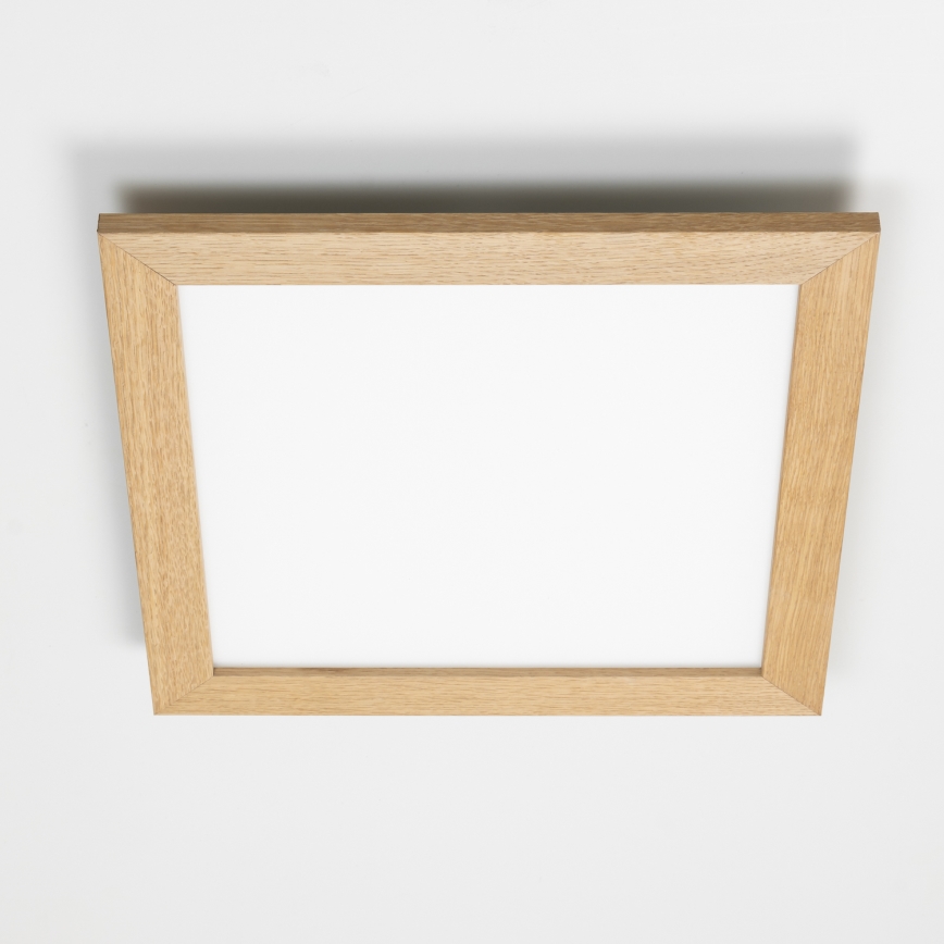 Brilagi - LED prigušivo stropno svjetlo SLIMFRAME WOOD LED/36W/230V 49,5x49,5 cm 3000-6000K, smeđe boje + daljinski upravljač