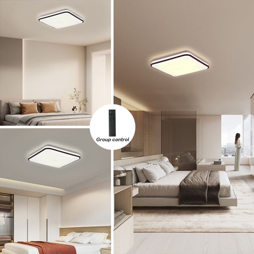 Brilagi - LED Prigušiva stropna svjetiljka SMART LED/28W/230V 3000-6000K 40x40 cm Wi-Fi Tuya + daljinski upravljač