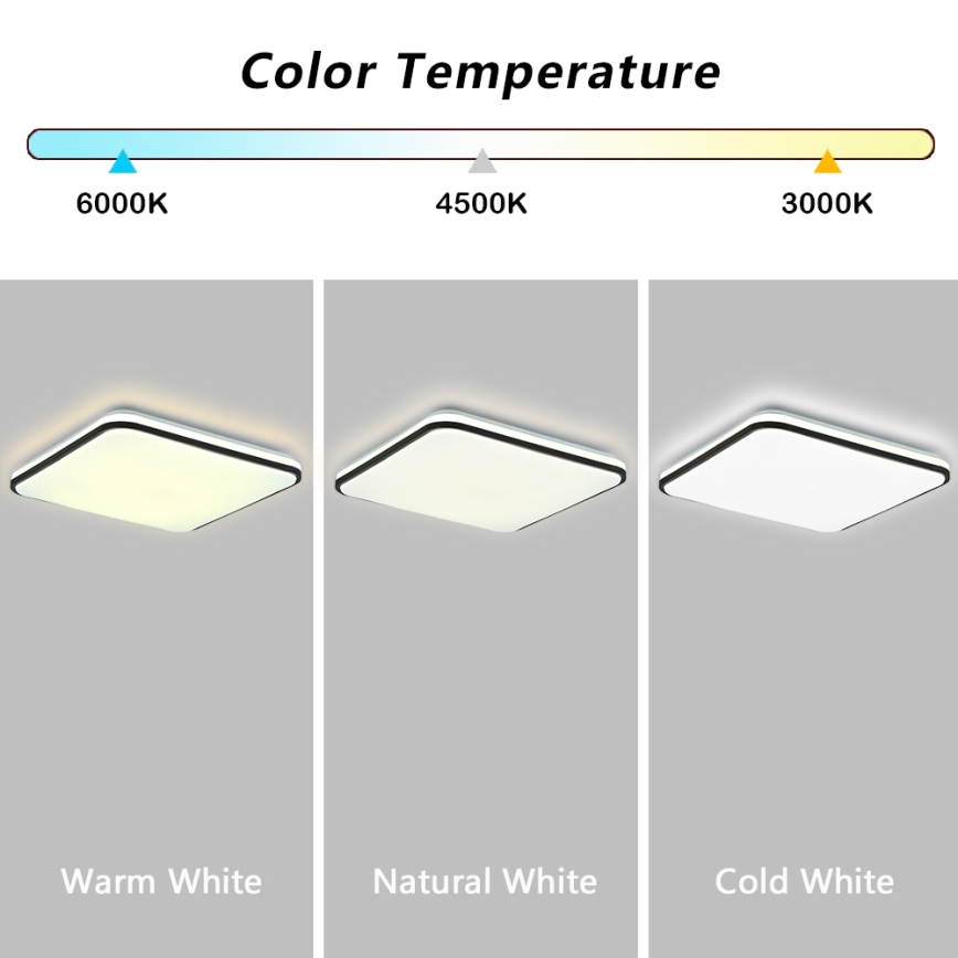 Brilagi - LED Prigušiva stropna svjetiljka SMART LED/28W/230V 3000-6000K 40x40 cm Wi-Fi Tuya + daljinski upravljač