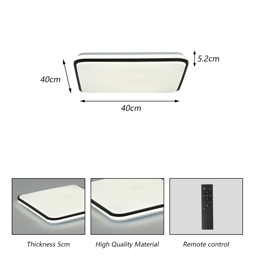 Brilagi - LED Prigušiva stropna svjetiljka SMART LED/28W/230V 3000-6000K 40x40 cm Wi-Fi Tuya + daljinski upravljač