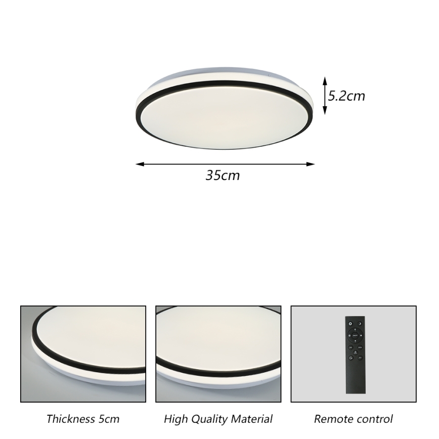 Brilagi - LED Prigušiva stropna svjetiljka SMART LED/28W/230V 3000-6000K pr. 35 cm Wi-Fi Tuya + daljinski upravljač