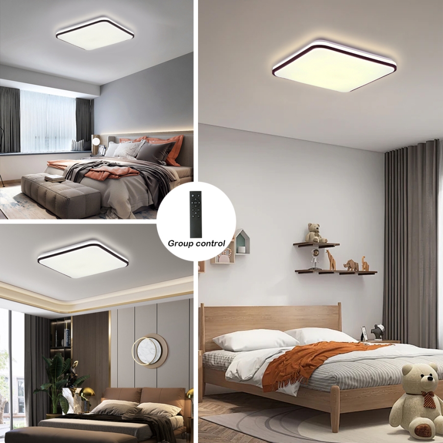 Brilagi - LED Prigušiva stropna svjetiljka SMART LED/36W/230V 3000-6000K 45x45 cm Wi-Fi Tuya + daljinski upravljač