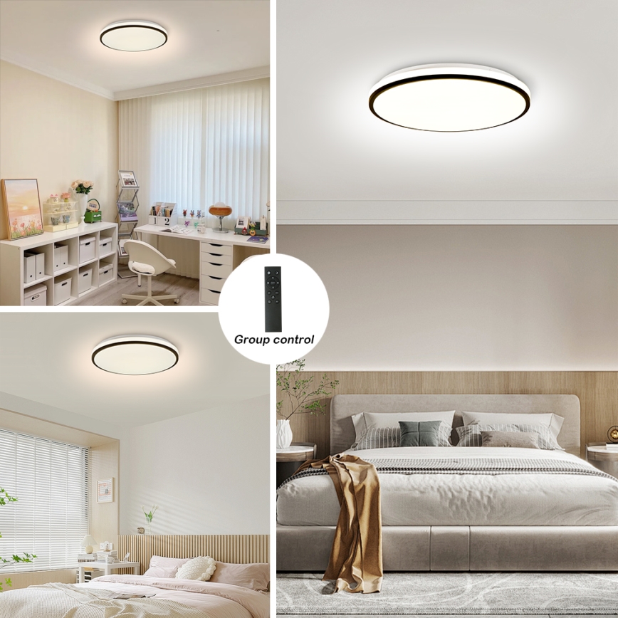 Brilagi - LED Prigušiva stropna svjetiljka SMART LED/36W/230V 3000-6000K pr. 45 cm Wi-Fi Tuya + daljinski upravljač