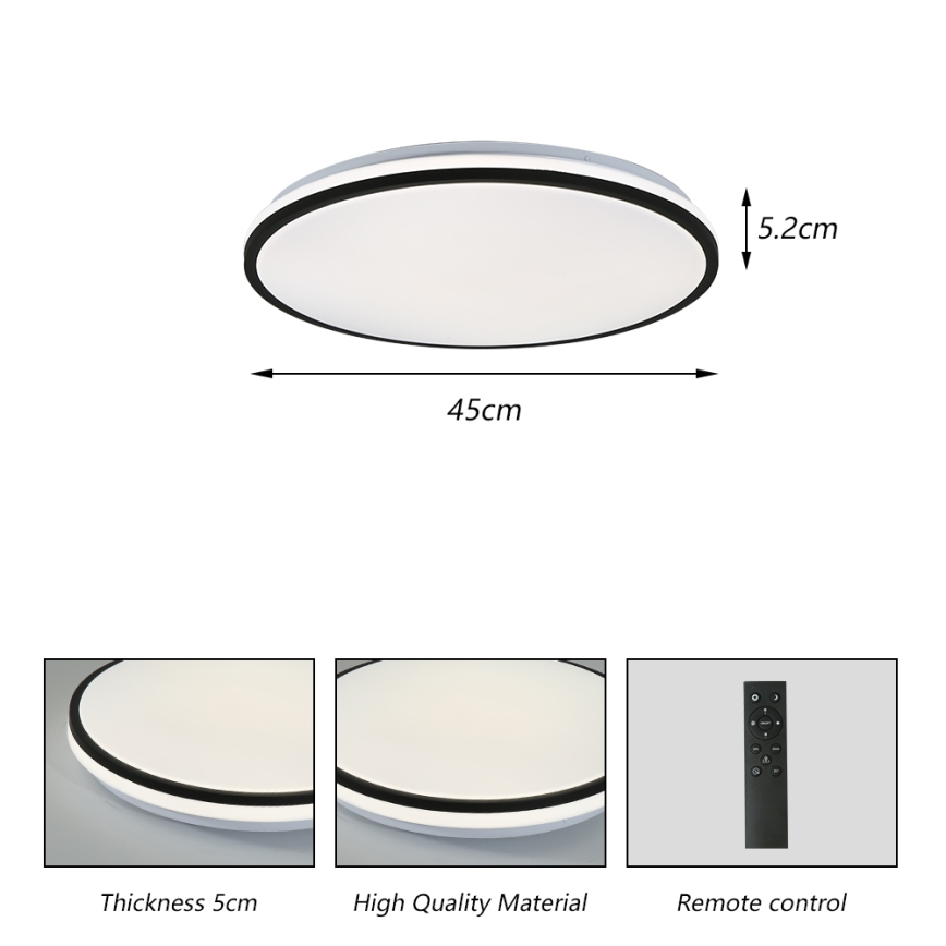 Brilagi - LED Prigušiva stropna svjetiljka SMART LED/36W/230V 3000-6000K pr. 45 cm Wi-Fi Tuya + daljinski upravljač