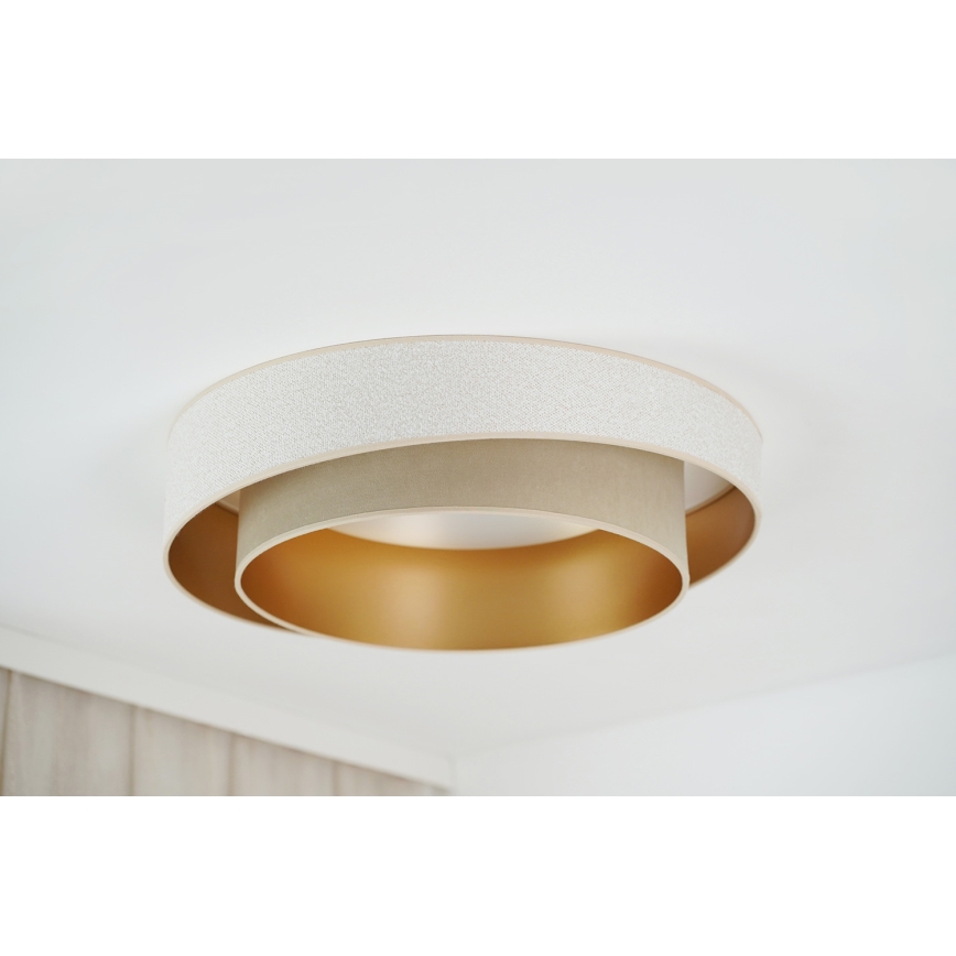 Brilagi - LED Prigušiva stropna svjetiljka VEGAS SHINE LED/24W/230V pr. 60 cm 3000/4000/6500K krem/bež + daljinski upravljač