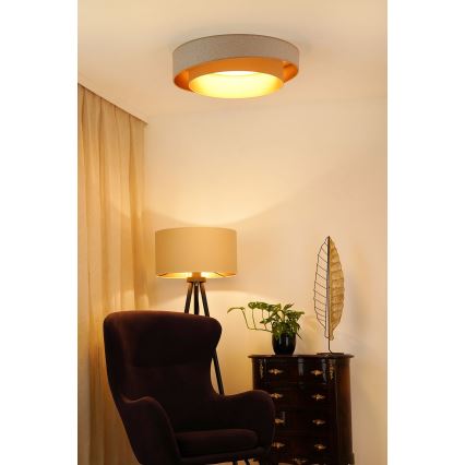 Brilagi - LED Prigušiva stropna svjetiljka VEGAS SHINE LED/24W/230V pr. 60 cm 3000/4000/6500K krem/bež + daljinski upravljač