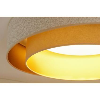 Brilagi - LED Prigušiva stropna svjetiljka VEGAS SHINE LED/24W/230V pr. 60 cm 3000/4000/6500K krem/bež + daljinski upravljač